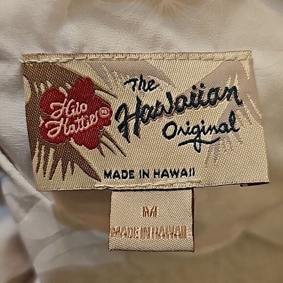 Hilo Hattie - The Hawaiian Original white embossed dress size M - Picture 7 of 10